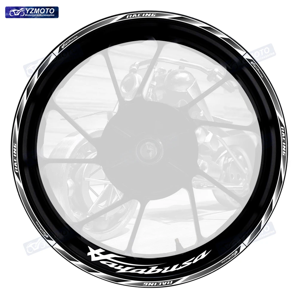

Для Hayabusa GS X 1300, гоночная передняя и задняя ступица колеса, 17-дюймовая наклейка серии R, водостойкая светоотражающая наклейка на обод, наклейки