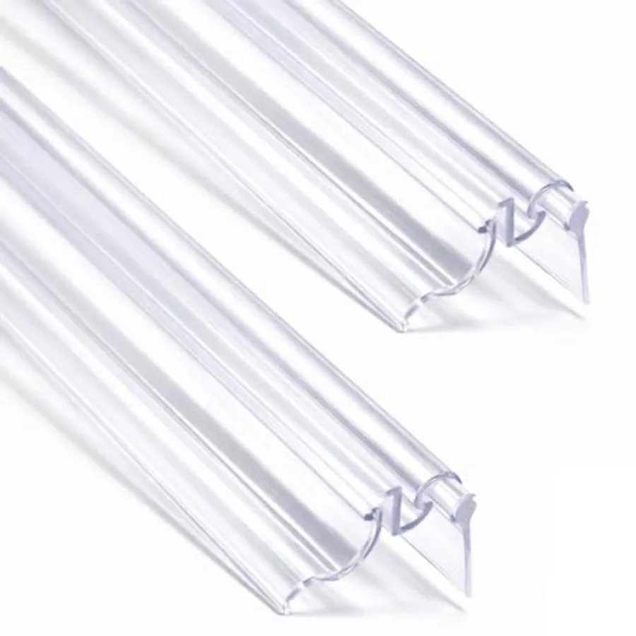 

Hicarer 2 Pcs 36" Framed Shower Door Replacement Drip Rail with Vinyl Sweep PVC Shower Glazing Spline Adapter Slot Width Is 7/3