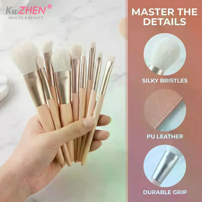 8Pcs/Pack Makeup Brush Set Makeup Concealer Brush Blush Loose Powder Brush Eye Shadow Highlighter Foundation Brush Beauty Tools