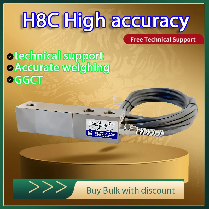 Cantilever/Shear Beam ZEMIC H8C Load Cell 0.5T-10T Alloy Steel Shear Beam Weight Sensor Low Creep High Accuracy for Tank Hopper