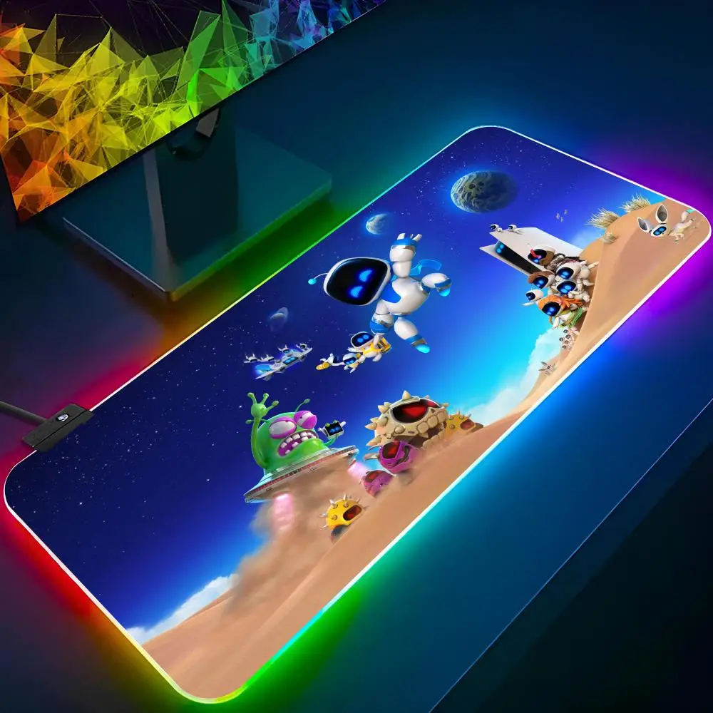 TGA The Game Awards 2024 Astro Bot  Mouse Pad RGB Pc Gamer Keyboard LED Glowing  Rubber Gaming Computer Mause pads Cute Cartoon