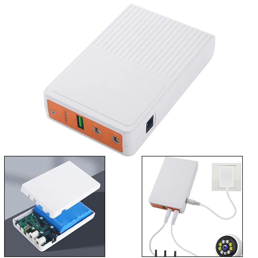 UPS Power Supply Unit 8000mAh POE 48V 5V/9V/12V UPS Power Supply Unit For WiFi Router Camera Laptop Power Strips Surge Protector