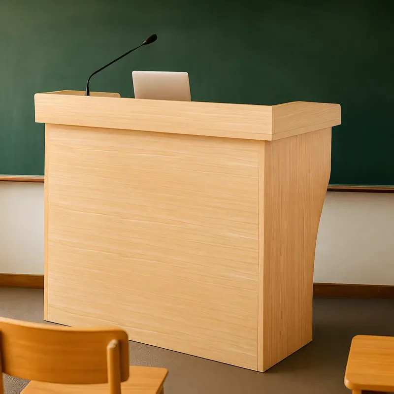 Modern Lecture Desk Classroom Speech Podium Simple Office Host Table Reception Counter Customer Service Welcome Desk for