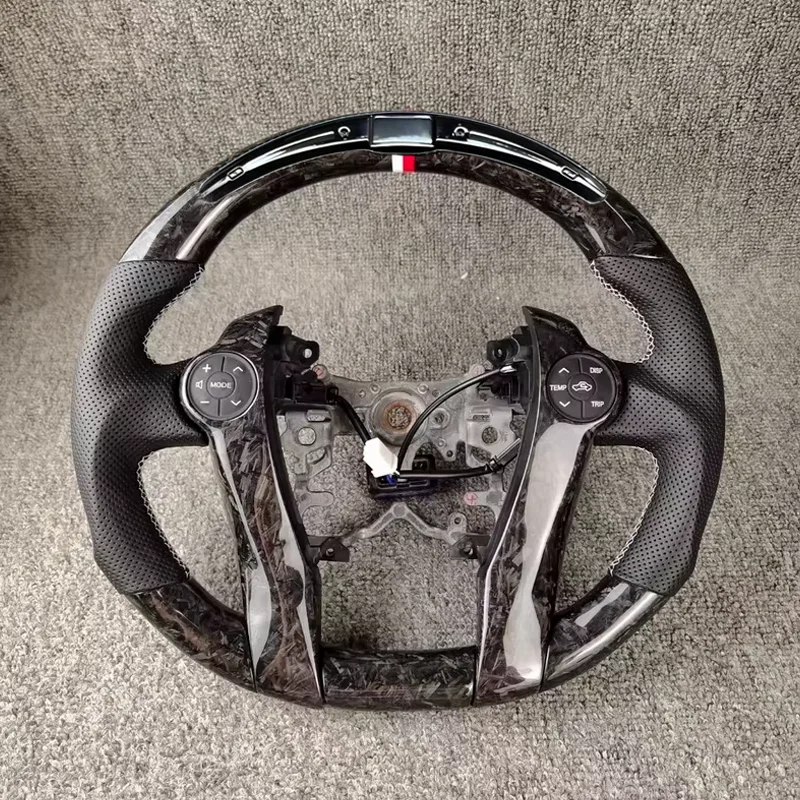 100% Genuine Carbon Fiber LED Steering Wheel Compatible for Toyota Prius C Aqua Customized Steering Wheel