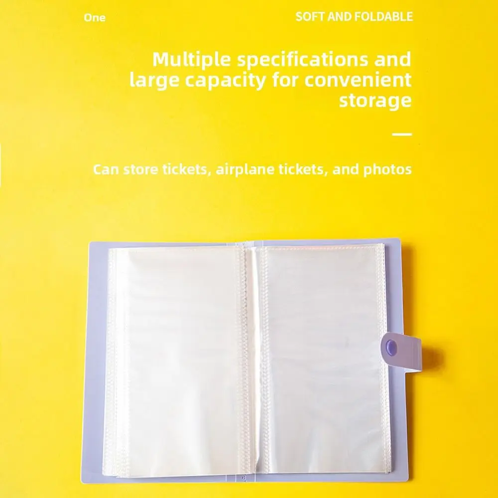 สมุดสะสมธนบัตร 100 แผ่น ปก PU สำหรับเก็บเงิน สมุดสะสมธนบัตรแบบใช้ซ้ำได้ ความจุขนาดใหญ่ ถุงเก็บธนบัตร