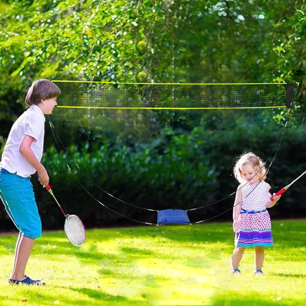 شبكة تنس الريشة المحمولة متعددة الوظائف ، الوقوف مع حقيبة حمل ، شبكة الكرة الطائرة ، شبكة الشاطئ للتدريب في الهواء الطلق #4