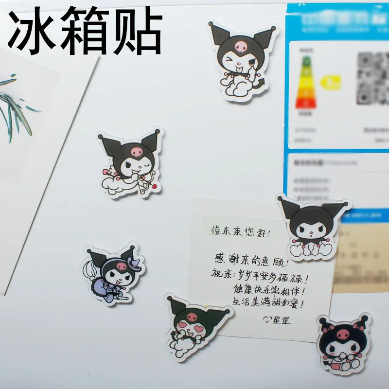 Cartoon Kuromi Drawing Board Acrylic Magnet Mini Refrigerator Home Decoration Sticker Magnets Fridge Souvenir Whiteboard Magnets
