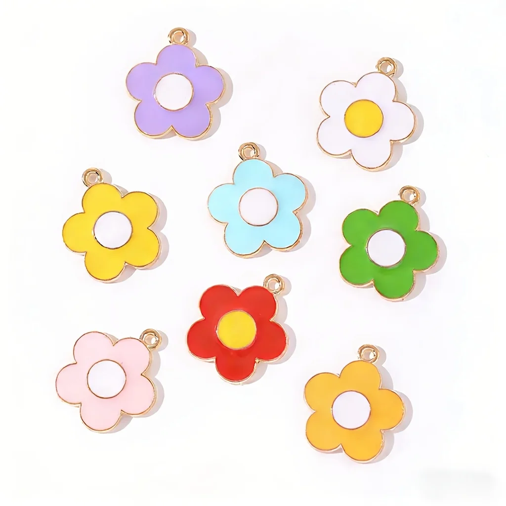 8pcs Summer Theme Wine Glass Charms, Green Goblet Drink Markers Tags Glass Identifiers Wine Accessories for Cocktail