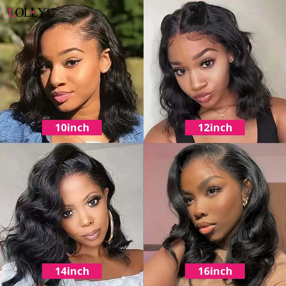 Spring Body Wave Short Bob Wig 5x5 Transparent C Part Lace Closure Wigs Ready To Wear Pre Cut Wigs 13x4  Human Hair