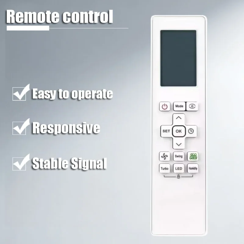 

Replacement remote control suitable for Midea air conditioners, compatible with RG10 L1 G2HS BGEFU1