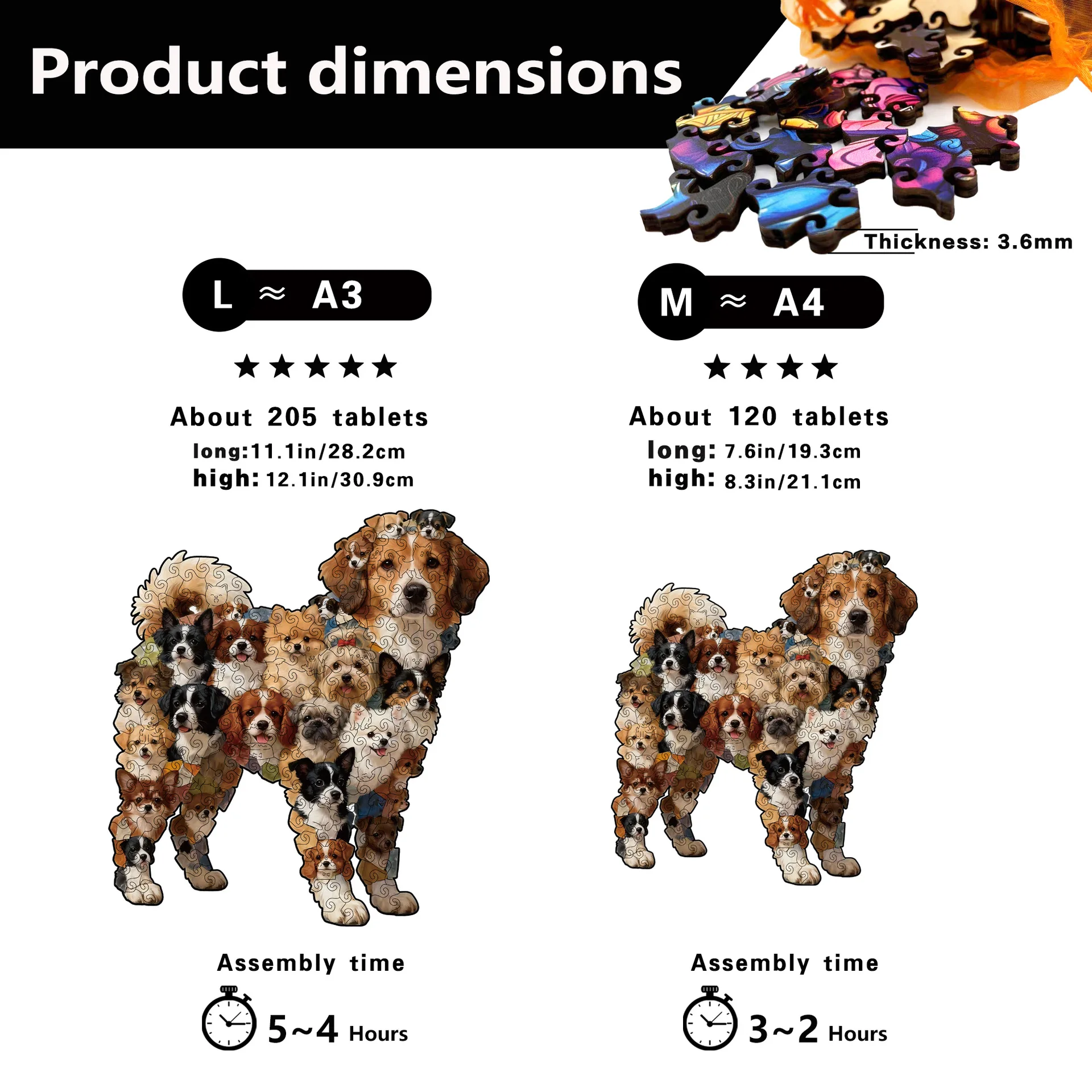 ตัวต่อไม้รูปทรงแปลกตา 120/205 ชิ้น เกมคลายเครียด ของขวัญวันเกิด/คริสต์มาส ใช้เป็นกระปุกออมสิน ตกแต่งบ้าน