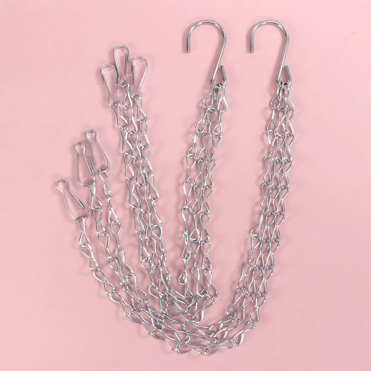 5 Pcs Heavy Duty Hanging Chain for Pots Flowerpot Silver Plants Accessories Hook Courtyard