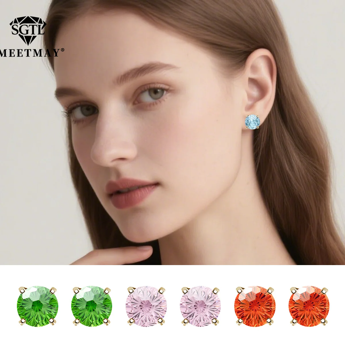 

Серебро 925 пробы, ледяной синий, пиротехническая огранка, синтетический цирконий, высококачественные модные серьги-гвоздики с четырьмя серьгами, блестящие, простые