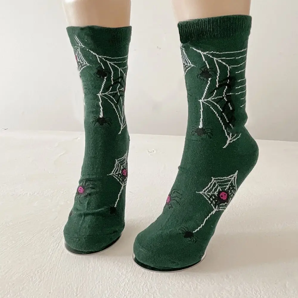 4Pairs Casual Cartoon Halloween Skull Socks Women Men Cat Pumpkin Tube Sock Hosiery Anti-slip Ghost Socks Party