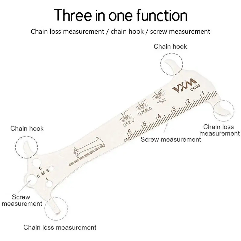 Bicycle Chain Wear Checker Indicator Repair Tool Mountain Road Chains Gauge Measurement Ruler Replacement Bicycle Accessories