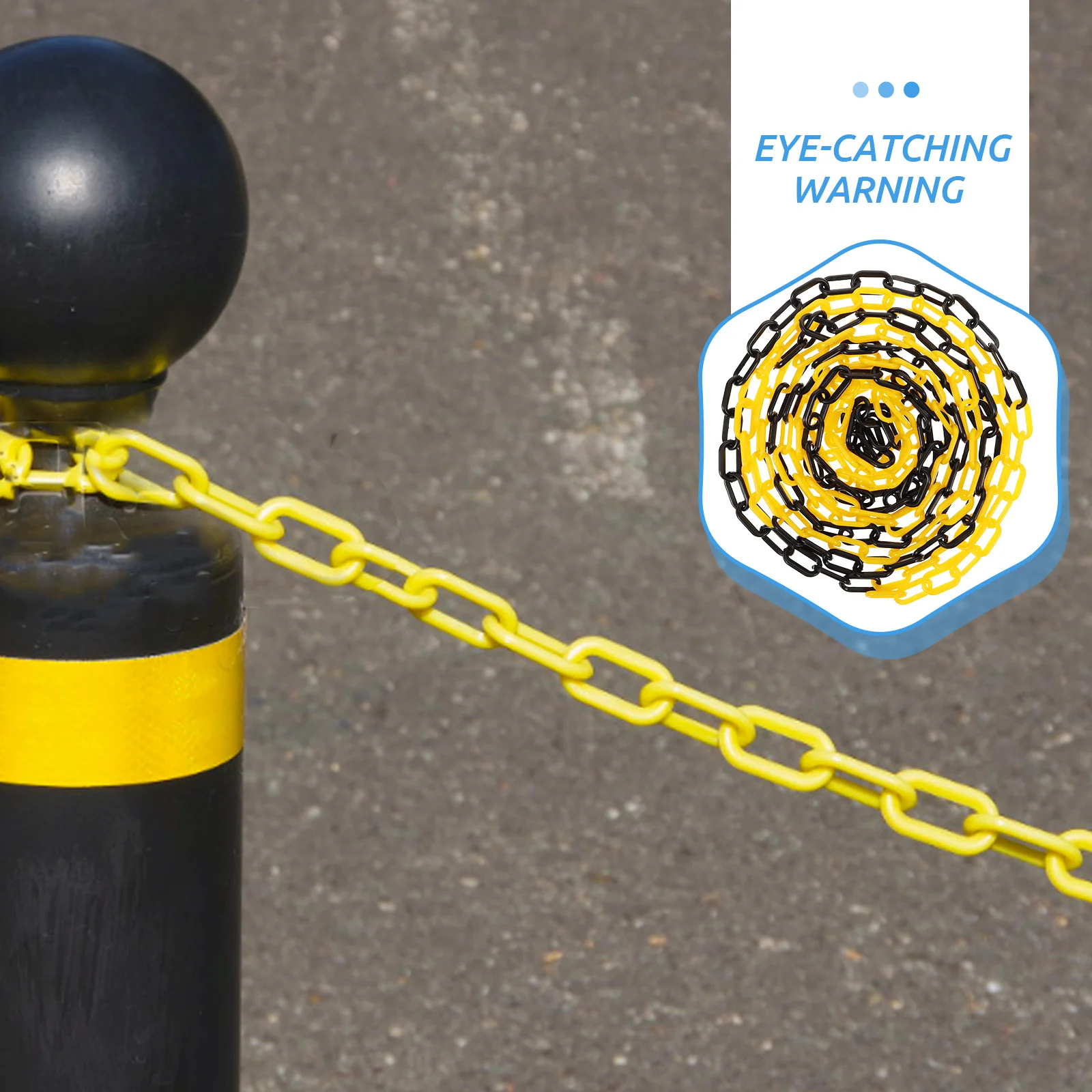 

5 Meter Plastic Safety Chain Heavy Duty Traffic Barrier For Crowd Control Parking Security Durable Warning Chain Links