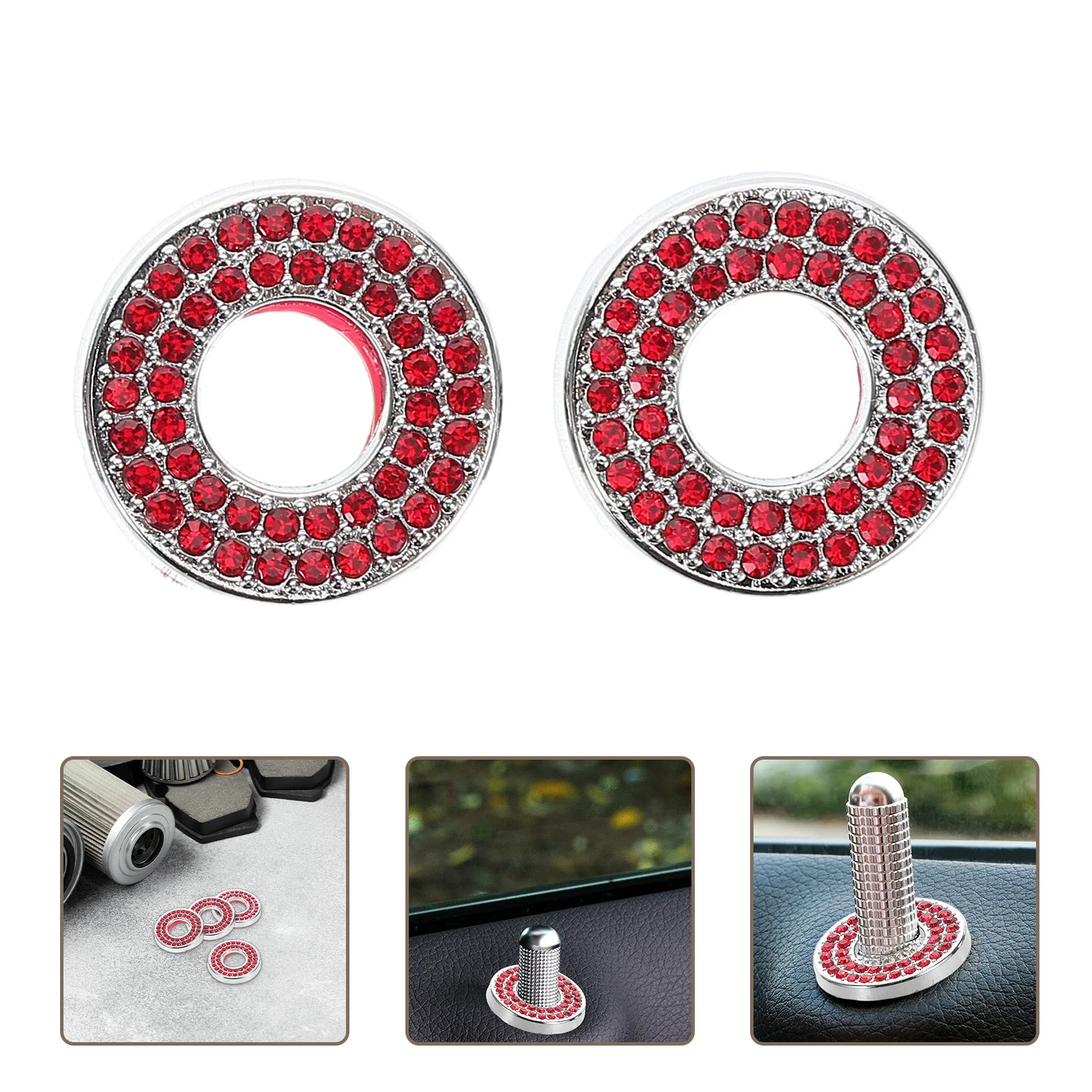

4 pcs Door Latch Pin Cover For Car Interior Decor Crystal Rhinestone Trim Auto Door Lock Protector Compatible With Mercedes