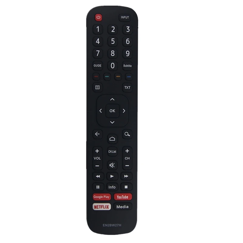Substituição do controle remoto para Hisense HD, Smart TV, Google Play, YouTube, Netflix, EN2BW27H