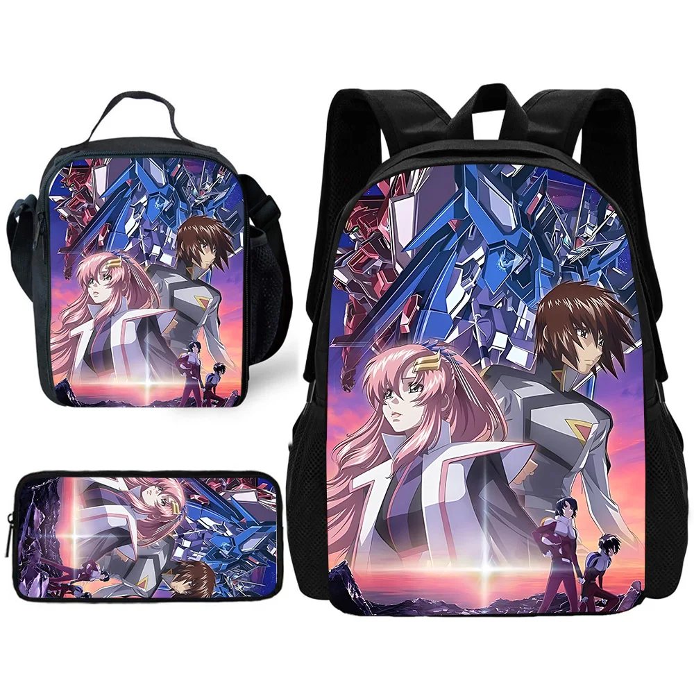 G-Gundams Sac à dos pour enfants, sac initié, trousse à crayons, élève, grande capacité, sacs d'école, garçons, filles, meilleur cadeau, cool, ensemble de pièces