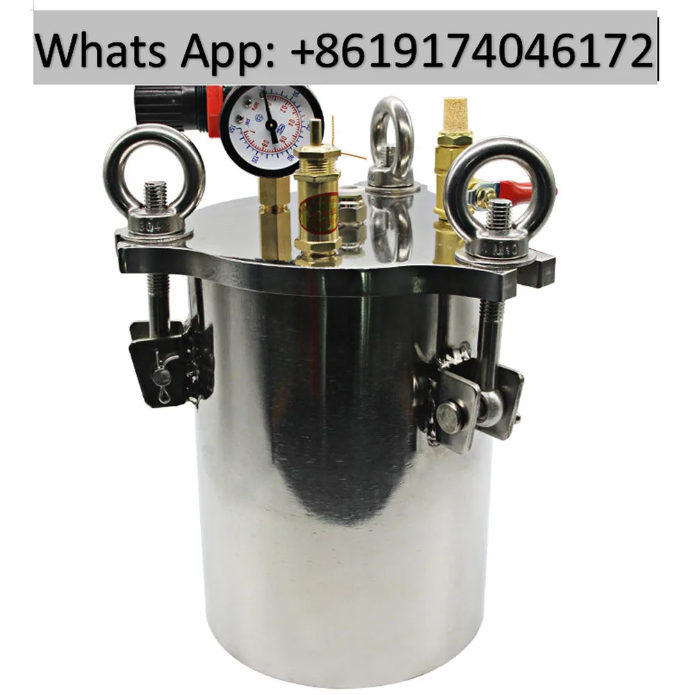 

2L 304 Stainless Steel Dispenser Pressure Tank Pressure Barrel Dispensing Valve Fluid Dispensing Storage Bucket