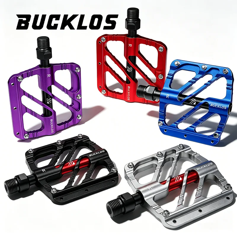 

BUCKLOS 3 Sealed Bearing Bike Pedals 9/16 CNC Aluminum Alloy Bike Platform Pedal Lightweight Bike Pedals Bicycle Accessories