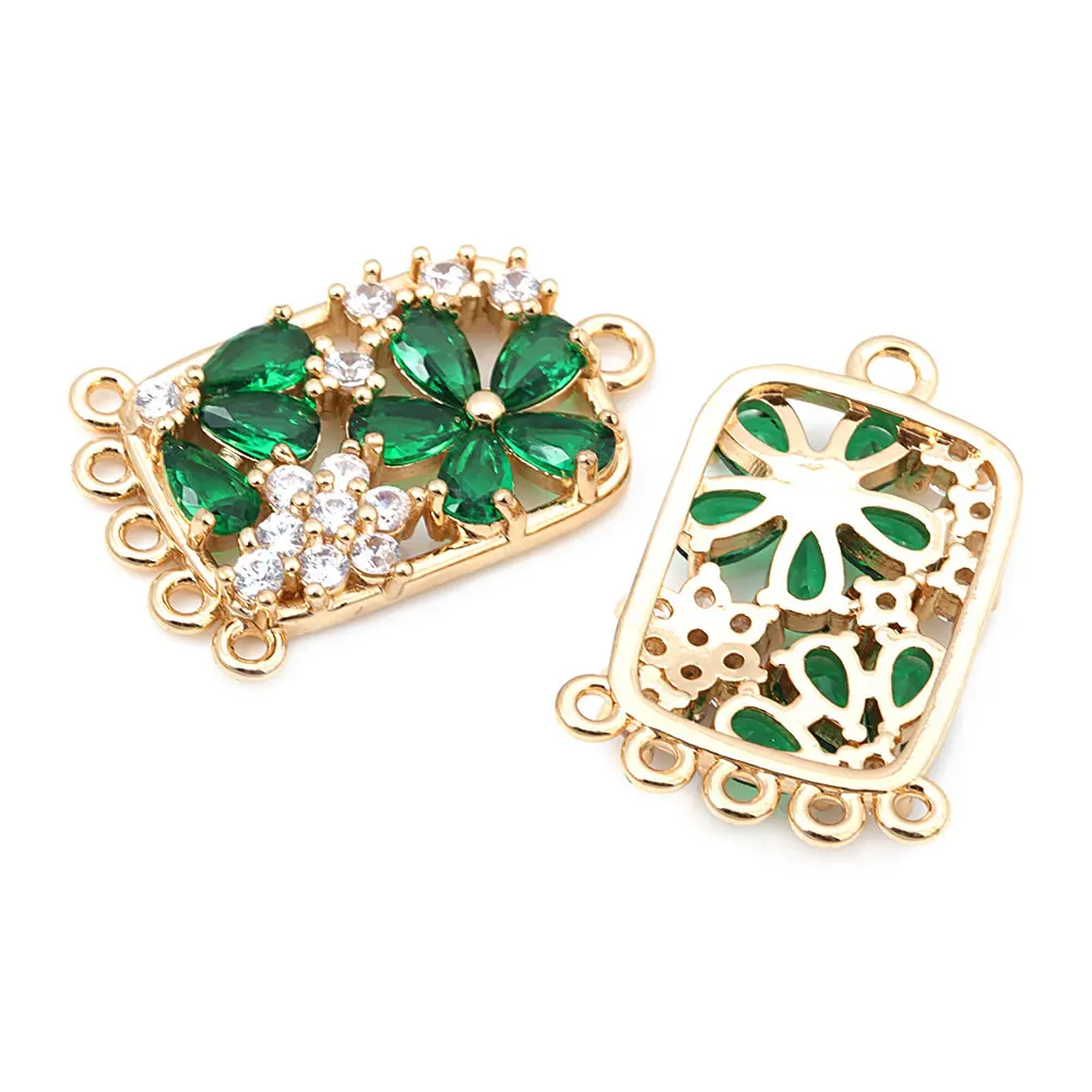 High Quality 18K Gold Color Brass and Zircon More Style Earrings Connect Charms Pendants Jewelry Making Diy Findings Accessories