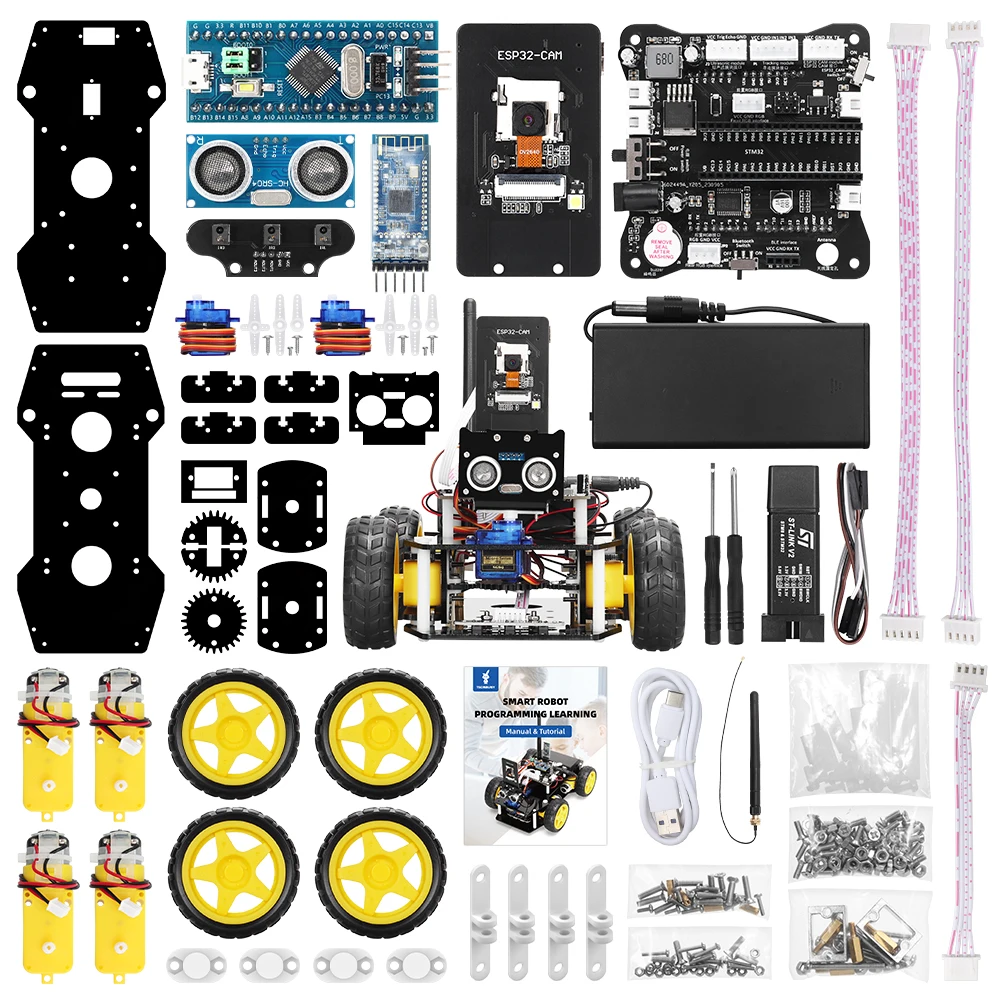 Development Kit Robot Kit for Arduino and Keil 5 Programming Combining ESP32 CAM with STM32 Electronics Educational Robotic Kit