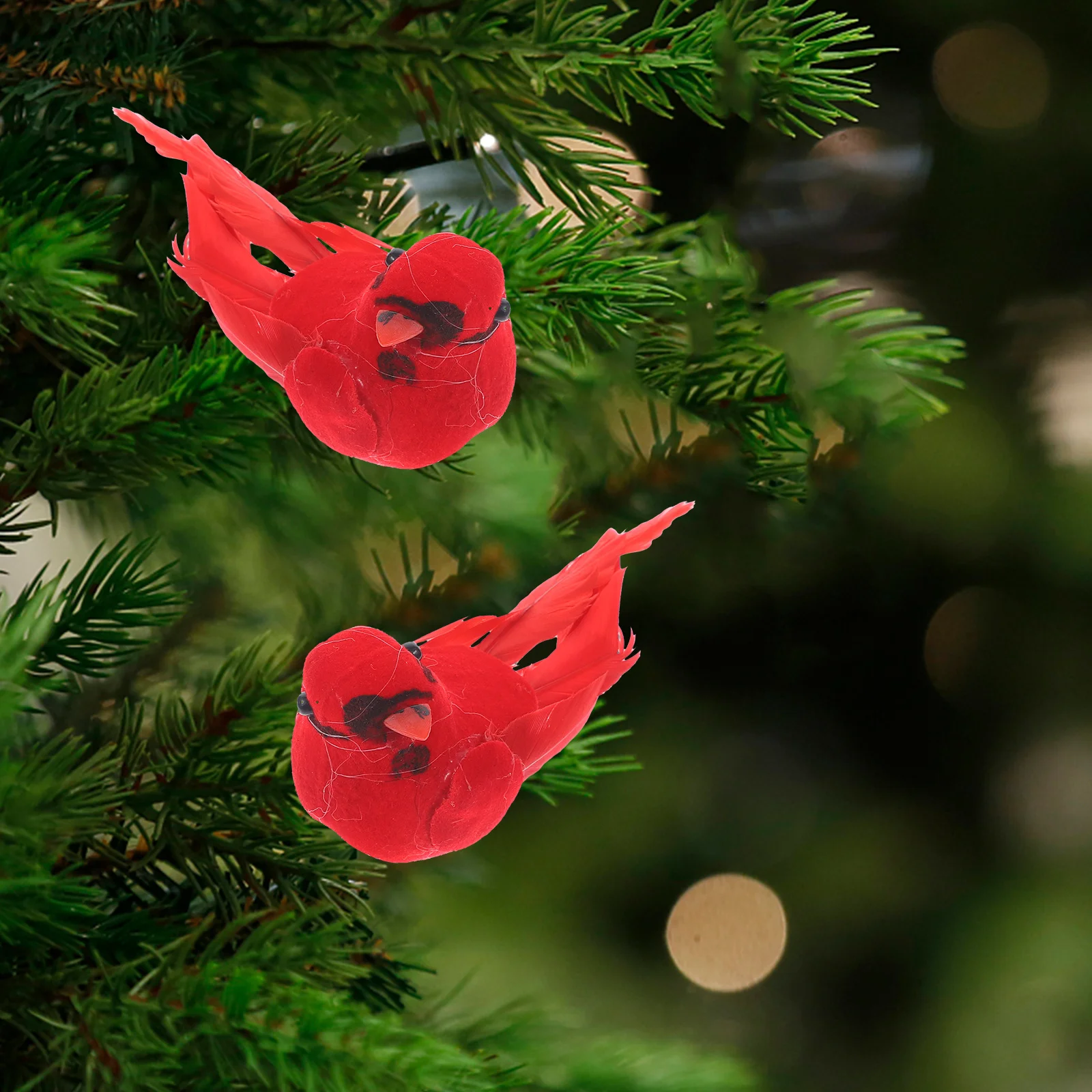 

10 Pcs Decoration Christmas Cardinal Bird Ornaments Tree Birds Red Xmas Decorations