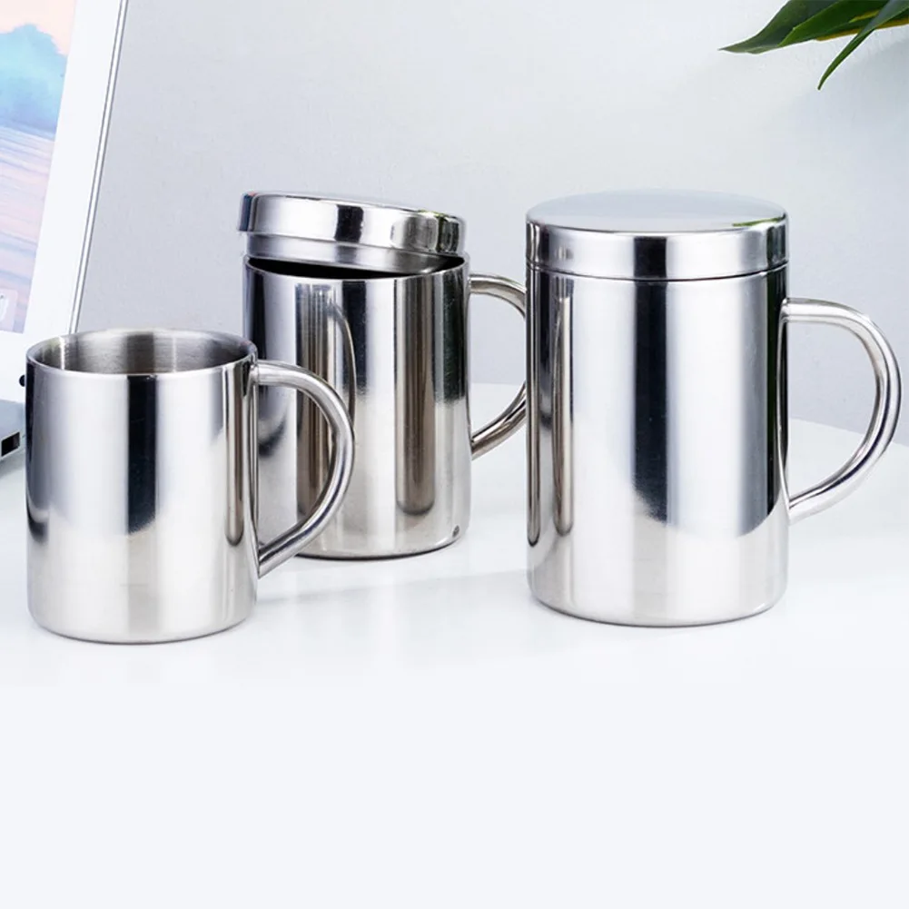 Water Cup Coffee Mug 210/301/400ML Beer Double Wall Insulated Thermal Elegant Gift Stainless Steel Tea Brand New