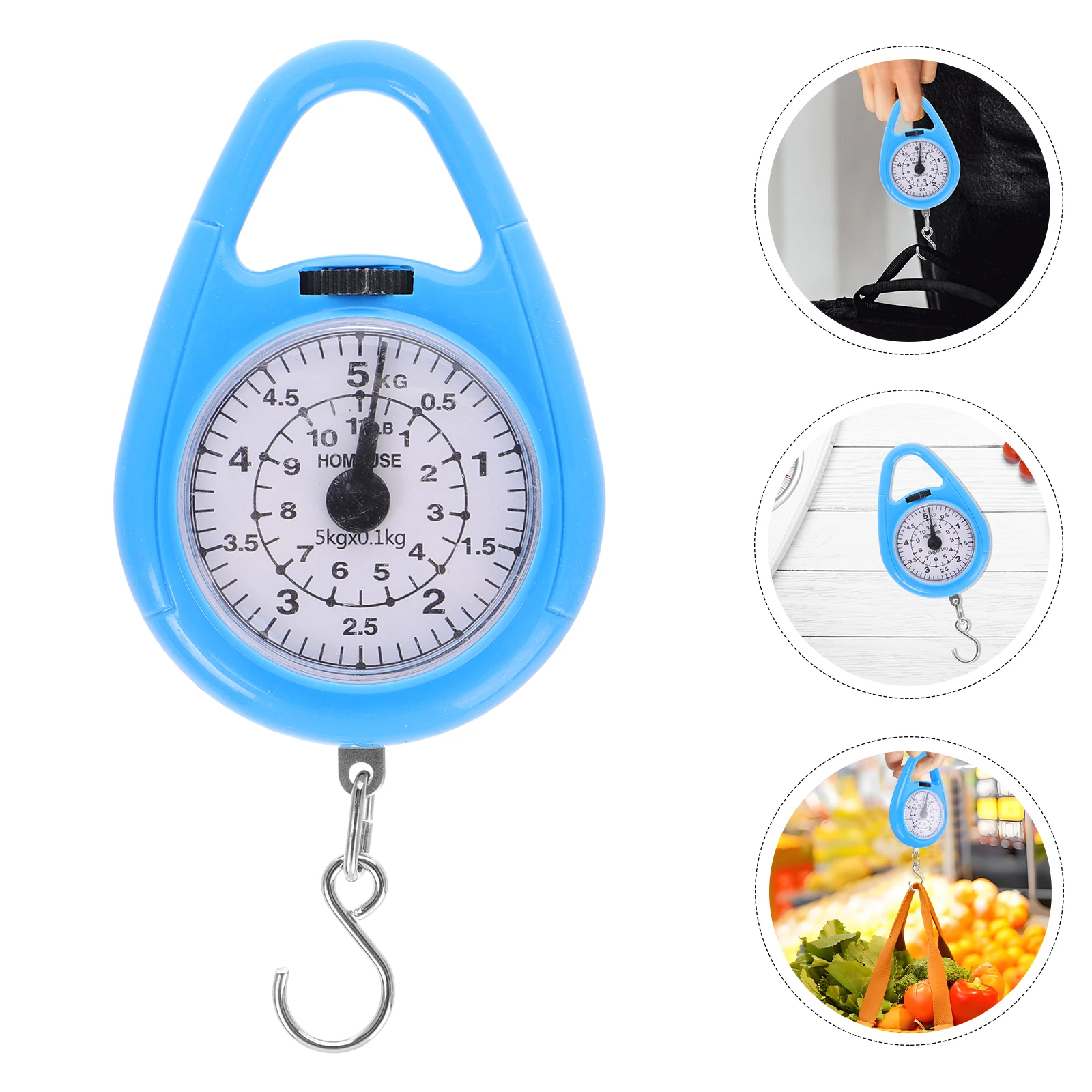 

Mechanical Spring Scale Mini Hanging Scales Portable Luggage Weighing Tool Compact Travel Suitcase Scale Bright Color Small Size