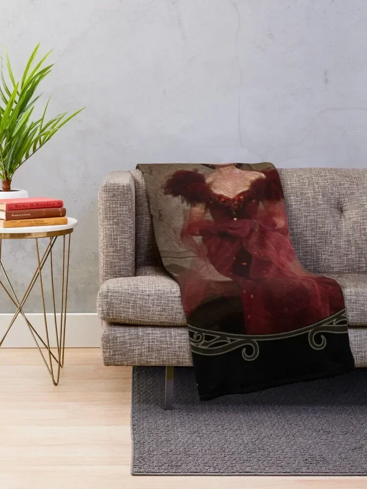 Scarlett Red Dress Throw Blanket Sofas Blankets Sofas Of Decoration Furry sofa bed Blankets