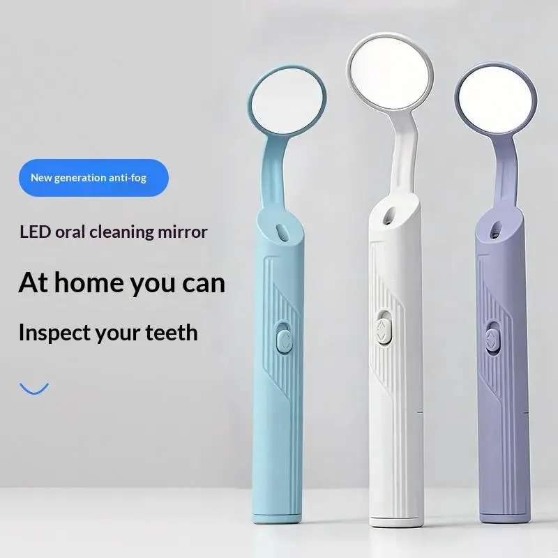 

Dental LED Light Mouth Mirror Portable Reusable Dentist Oral Clean Checking Fog Bright Tooth Care Hygiene Clean Instrument