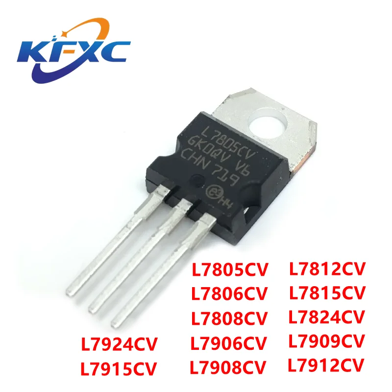 10PCS L7805CV TO220 L7805 PARA-220 L7806CV L7808CV L7809CV L7812CV L7815CV L7824CV L7905CV L7908CV L7909CV L7912CV L7915CV L7924