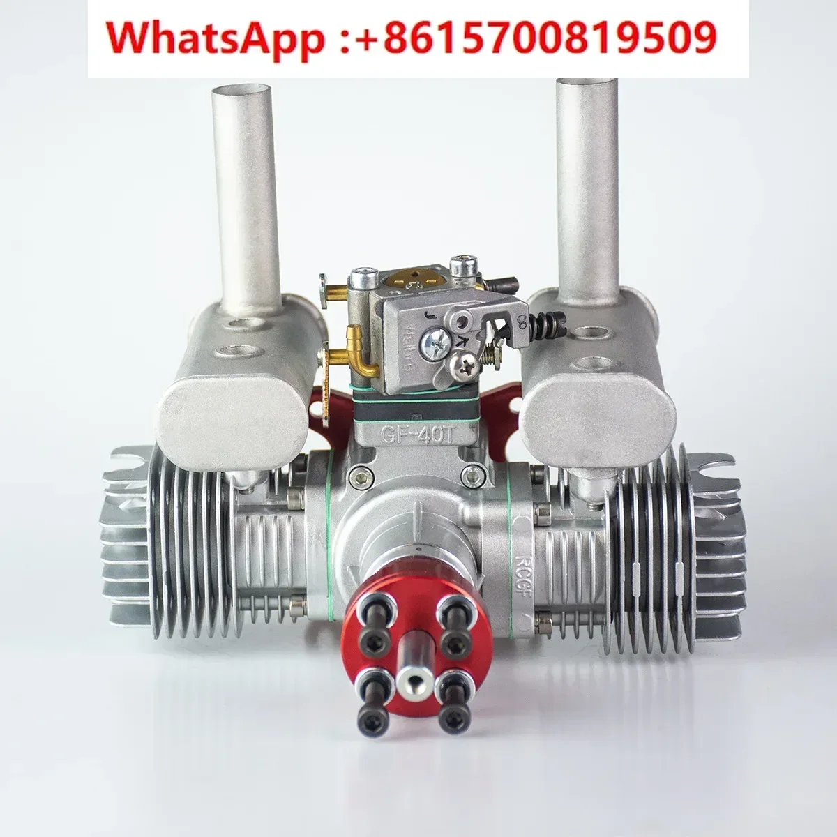 RCGF 40CC T Twin Cylinder Gasoline Engine Two Stroke with Muffler/Ignition/Spark Plug for RC Model Airplane Fuel Engine Toys