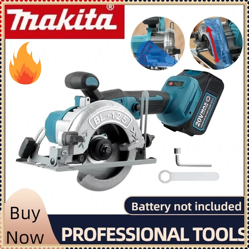 

Бесщеточная электрическая циркулярная пила Makita 5 дюймов, беспроводная, ручная, многофункциональная, для резки дерева и металла, электроинструмент для аккумуляторов 18В/20В