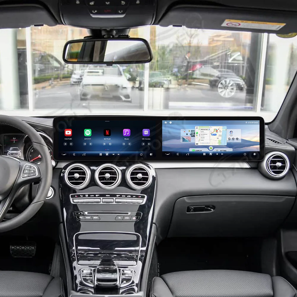 

12,3 "Android 13 CarPlay автомобильное радио для Mercedes-Benz GLC/C 2015-2018 мультимедийный плеер с сенсорным экраном GPS-навигация автомобильные аксессуары