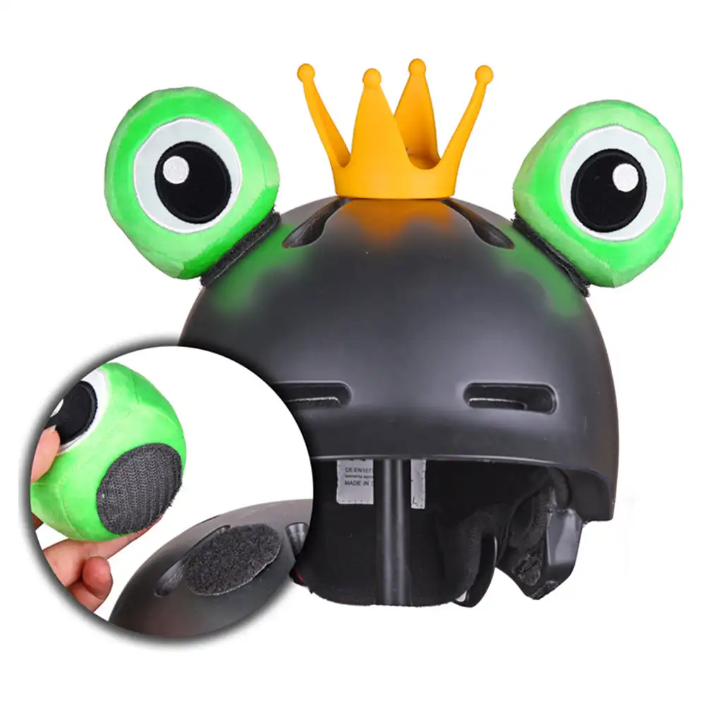 

1Pc Universal Frog Eye/Crown Cup Helmet Decor Cute Motorbike Cycling Styling Helmet Ornaments Decoration Stickers Accessories