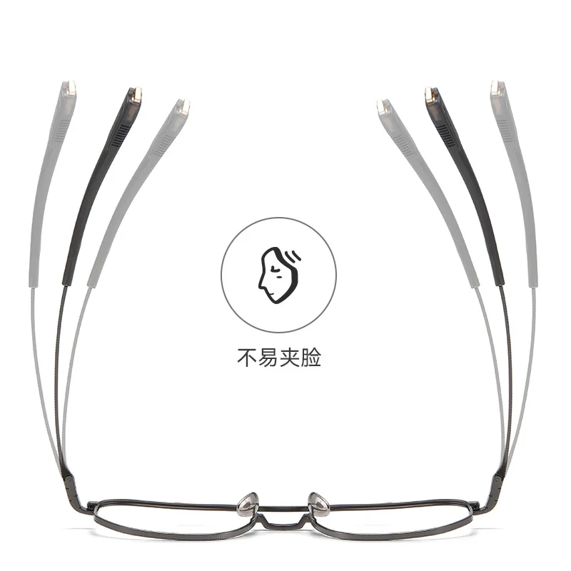 ZIROSAT 07518 Optical Glasses Pure Titanium Full-rim Frame Prescription Eyeglasses Rx Men Glasses for Male Eyewear