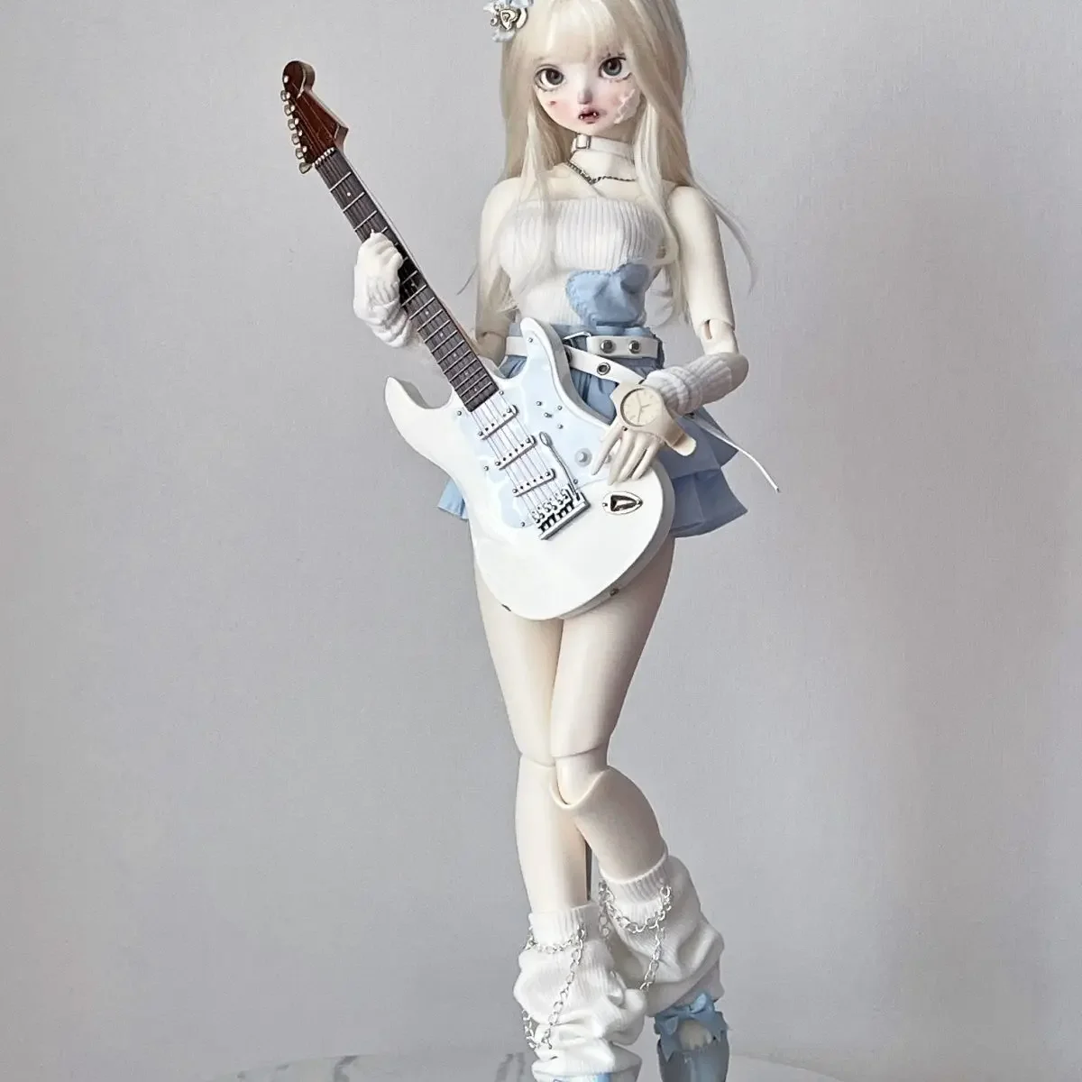 1/4 人形の服スーツ 45 センチメートル Bjd 人形用ストラップレス + スカート + ネックレス + ベルト + 袖 + レッグカバー女の子のおもちゃ人形アクセサリー、人形なし