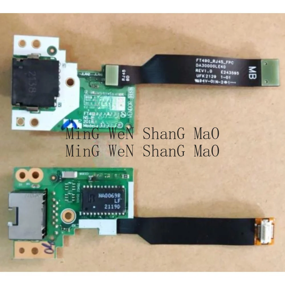 

FOR Lenovo Thinkpad T490 P43s P14s T14 Network card Small Board With Cable FT490 FT492 RJ45 FPC DA30000LE30 NS-B903 02HK993