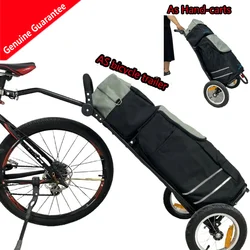 Aluminum alloy two-wheeled bicycle trailer luggage duffel trailer aluminum alloy two-in-one function can be towed outdoor cyclin