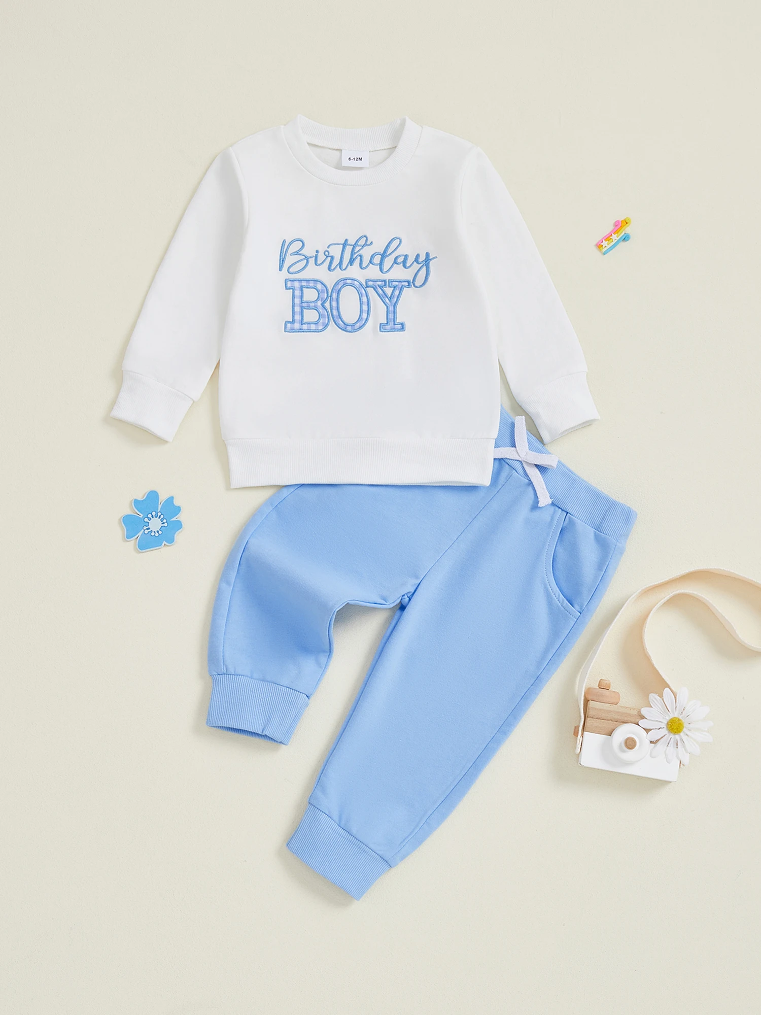 

Очаровательный комплект одежды для маленьких мальчиков, стильная толстовка с принтом и джоггерами, повседневная одежда из двух предметов для вечеринки по случаю дня рождения мальчика