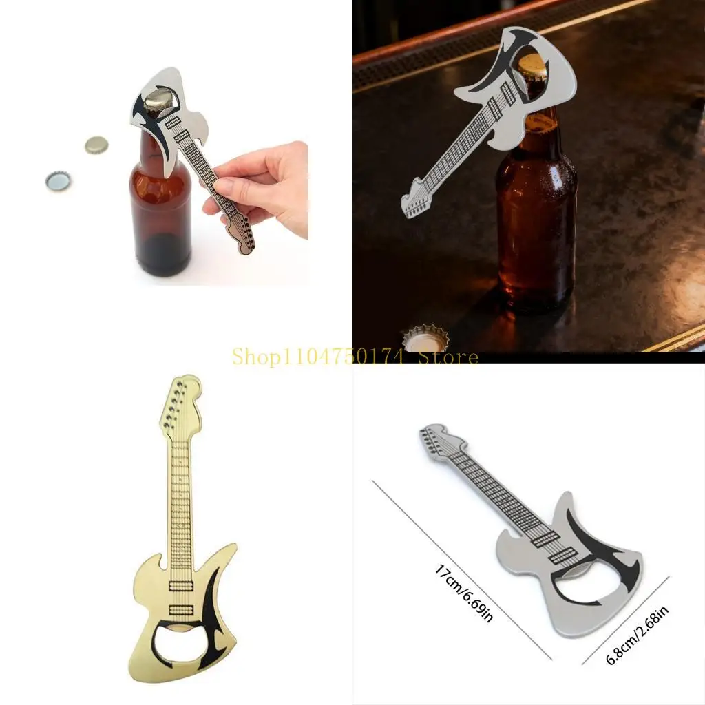 

Открывалка для пивных бутылок из нержавеющей стали, уникальный аксессуар в форме гитары, незаменимый аксессуар для вечеринки,