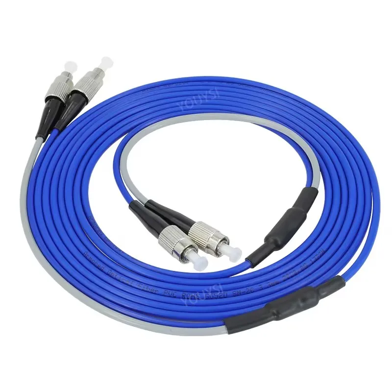 YOUYSI FC/UPC-FC/UPC Singlemode Armored Patch Cord 2 cores 3M-30M SM PVC Jacket SC LC FC fiber Optical Fiber Jumper Cable