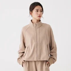 K2656L High quality luxury brand women's clothing stand collar long sleeve woolen jackets