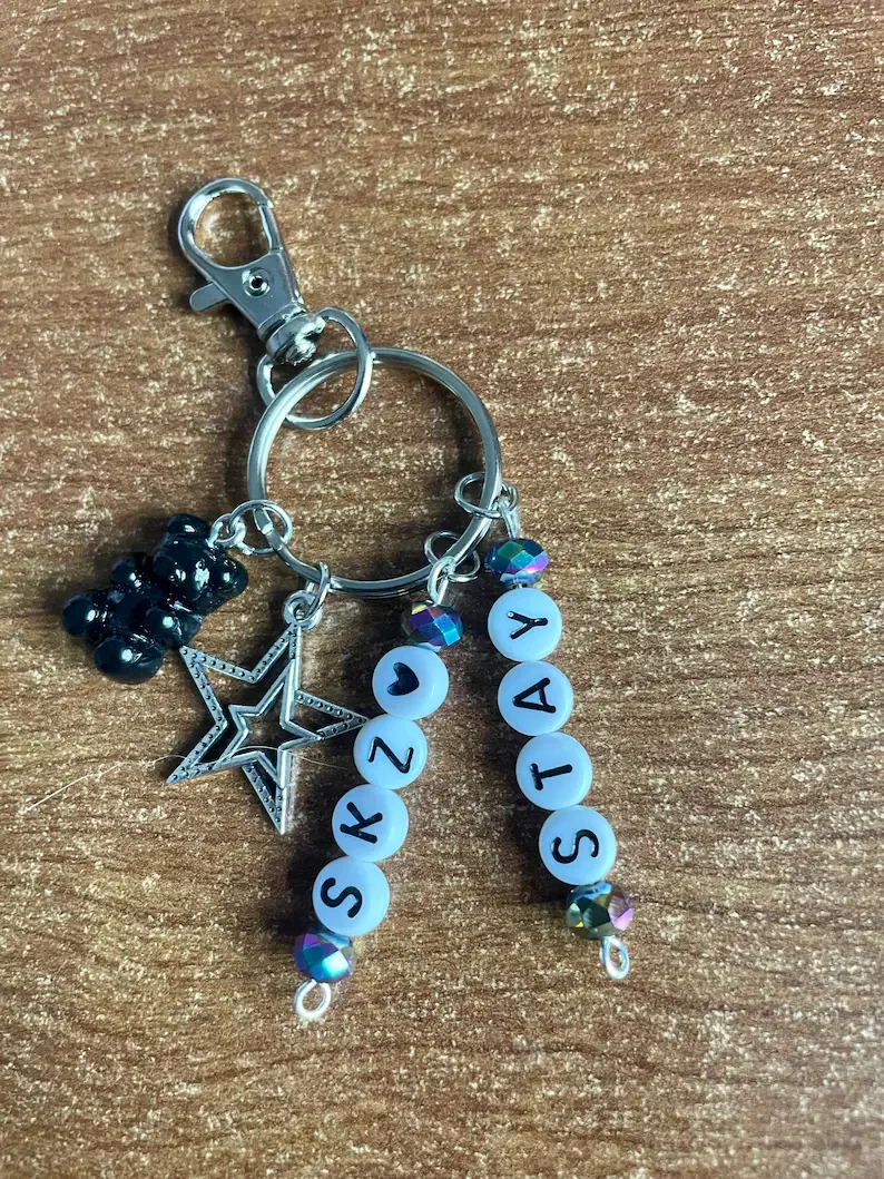 Kpop Bead Dangle Keychains