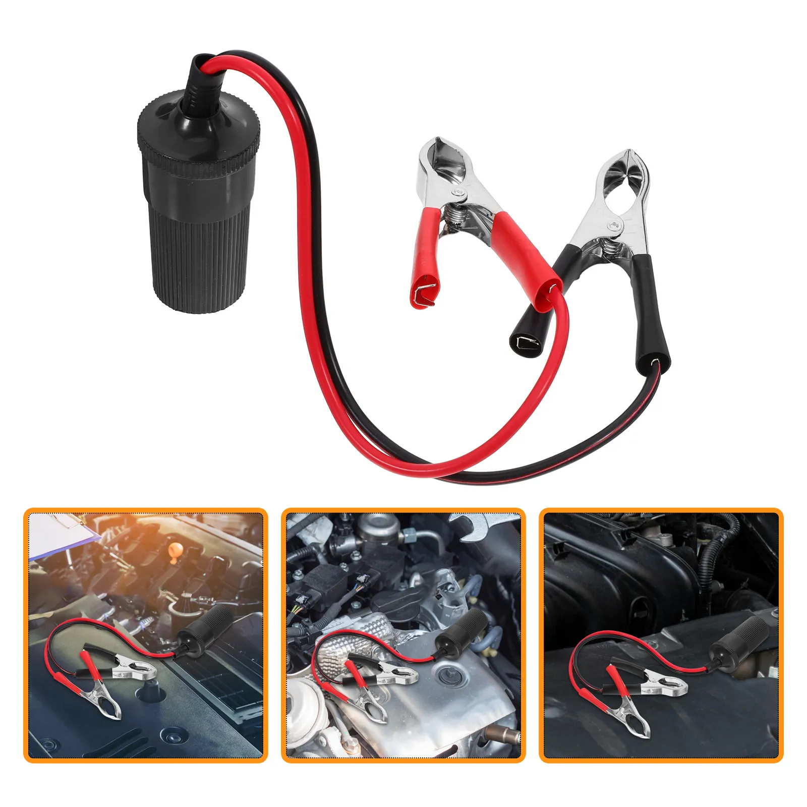 Sturdy Automotive Battery Clips Engineered for Durability Lightweight Portability Precise Fit for Car Cigarette Lighter Socket