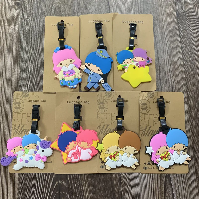 Lovely Cartoon Luggage Tag Travel Accessories Sanrio Little Twin Stars Suitcase Baggage Portable Label Wholesale