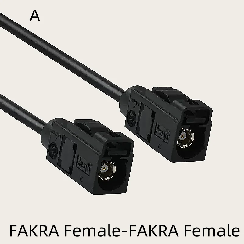 FAKRA Female to fakra Female jack Reverse Camera Video Cable Adapter SYWV50-2/RTK031 Coaxial Cable FAKRA A B C D E F G H I K Z