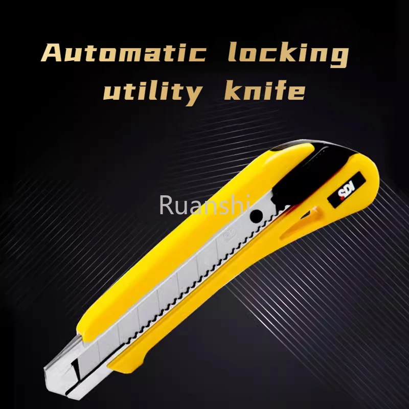 

SDI cutter Large 18mm Utility Knife Paper Cutting Knives for Beauty Sewing and Packaging with Nut Lock 3051C pocket knife